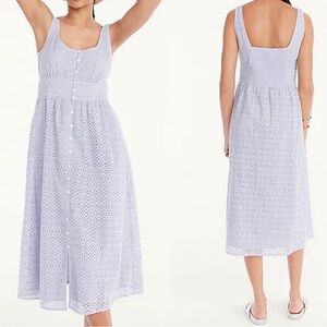 J. Crew Lavender Eyelet Midi Dress size 24 new NWT